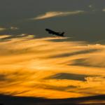 A plane taking off from Schiphol Airport on August 19, 2019