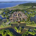 An aerial view of Naarden-Vesting on January 1, 2020