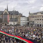 A demonstration at Dam Square in Amsterdam in support of a safe existence for all Afghan people. Similar rallies were held in 15 cities in Europe and the U.S. August 28, 2021