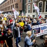 March against Covid pass in The Hague