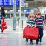 Children at an airport