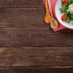 Undated photo of salad on a table