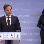 Mark Rutte announcing a hard lockdown in the Netherlands on 18 December 2021