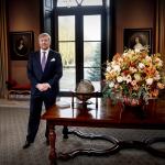 King Willem-Alexander at a photo shoot for his 2021 Christmas address. December 2021