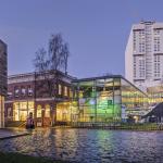 Kunsthal and the Natural History Museum in Rotterdam, with the Erasmus Medical Center on a winter morning. January 6, 2022