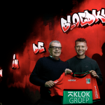 Mikkel Duelund poses for NEC Nijmegen in 2021.