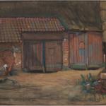 Barn doors of a Brabant farm building, painted by Piet Mondriaan in 1904