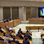 Ukrainian President Volodymyr Zelenskyy addresses the Tweede Kamer, 31 March 2022