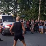 Farmers taking sledgehammers to a police van in Kootwijkerbroek, 28 June 2022