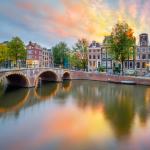 Amsterdam at sunset