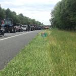 Farmers on tractors block A1 highway from the German border towards Hengelo, 29 June 2022