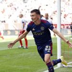 Steven Berghuis of Ajax celebrates the 0-1 during the Netherlands eredivisie match during FC Utrecht and Ajax in Stadion Galgenwaard on 28 august 2022 in Utrecht, Netherlands.