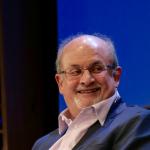 Author Salman Rushdie at the 2016 Hay Festival.