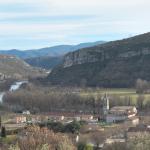 Rocky outcroppings in Rosières, Ardèche.