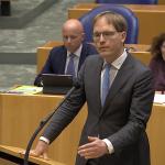 MP Pepijn van Houwelingen during a debate in the Tweede Kamer in May 2022