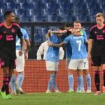 September 08, 2022 Rome, Italy - sport, soccer - Lazio vs Feyenoord - Europe League 2022/2023 - Olimpic Stadium. In the pic:Matias Vecino (SS Lazio) celebrates 