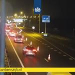 Emergency roadworks along the A27 near Gorinchem on 15 December 2022