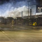 Fire destroyed 14 buses at the Westhaven bus depot in Utrecht, 13 January 2023