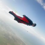 Wingsuit flyer at Holland wingsuit boogies, 20 October 2009