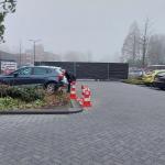 Police at the scene of a double shooting at the Walburg shopping mall in Zwijndrecht, 21 January 2023