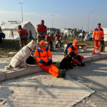 RHWW rescue team in the Hatay region in Turkey, helping search the rubble left by massive earthquakes, 13 February 2023