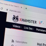 The xhamster website on a computer screen