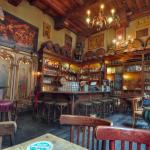 The interior of In't Aepjen, the oldest brown cafe in Amsterdam, located on Zeedijk 1. April 2013