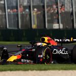 Red Bull Racing's Dutch driver Max Verstappen competes during the 2023 Formula One Australian Grand Prix at the Albert Park Circuit in Melbourne on April 2, 2023. 