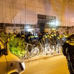 Police at the RAI in Amsterdam after a brawl broke out at a polling station for the Turkish election, 7 May 2023