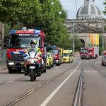 Emergency services taking kids to the KinderBeestFeest at ARTIS in Amsterdam in 2022