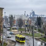 A street in Kramatorsk, Ukraine