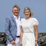 King Willem-Alexander and Queen Máxima during their summer photo shoot on Zuiderstrand in The Hague. June 2023