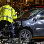 Police resuscitate a cyclist after he was hit by a getaway car used to flee the scene of a tobacconist robbery, 20 July 2023