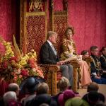 King Willem-Alexander and Queen Maxima during the King's Budget Day speech from the throne in the Koninklijke Schouwburg in The Hague, 19 September 2023