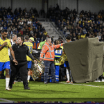 Severe injury for RKC Waalwijk keeper Etienne Vaessen during the Dutch Eredivisie match between RKC Waalwijk and Ajax Amsterdam in the Mandemakers Stadium on 30 september 2023 in Waalwijk, Netherlands.