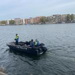 Police search the Veemkade in Amsterdam-Oost for signs of Sam van Grondelle, missing since 15 October 2023