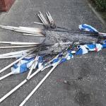 Israeli flags set on fire in Urk, 11 October 2023