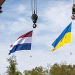 Dutch and Ukrainian flag.