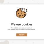 Cookie notification on a website