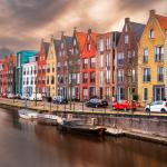 Amersfoort, Netherlands cityscape in the Vathorst district at twilight