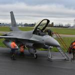 A Dutch F-16 ready for departure