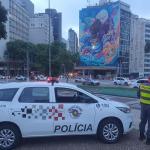 A police patrol in the city center of São Paulo. 26 January 2024