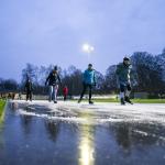 Skaters on the Doornsche IJsclub natural ice skating rink in Doorn, 8 January 2023