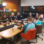 Rotterdam police, fire fighters, paramedics and emergency services workers discuss their New Year's Eve operational plan during a radio broadcast. 30 December 2023