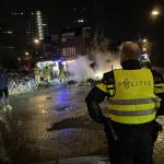 Fire fighters and police respond to an incident on Pompe van Meerdervoortstraat in Voorburg. 31 December 2023