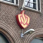 The Fire Department logo on a building in Amsterdam. 4 April 2023