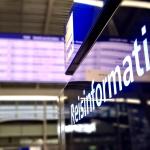File photo of the travel information signs at Utrecht Centraal Station