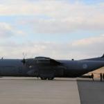 A Dutch Lockheed C-130 Hercules on an airfield in Jordan during a mission to air drop supplies for a Jordanian-run hospital in Gaza. 4 February 2024