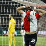 Ondrej Lingr of Feyenoord celebrates the 2-1 during the Toto KNVB Cup semi-final match between Feyenoord and FC Groningen at Feyenoord Stadium de Kuip on February 29, 2024 in Rotterdam, Netherlands.