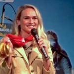Dutch speed skater Irene Schouten shows off the medals she picked up at the Beijing Olympics. 26 Feb. 2022